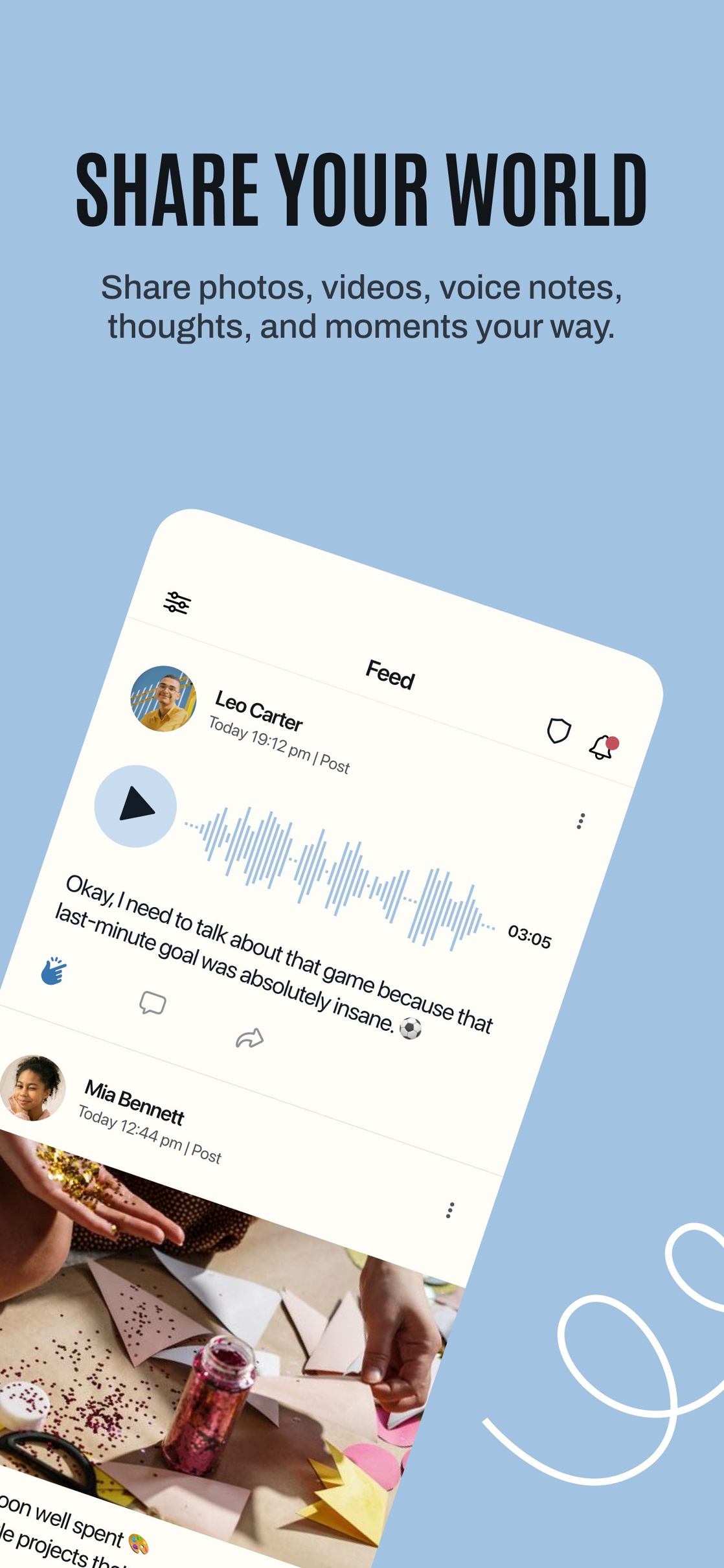 Tribela app — Share creatively