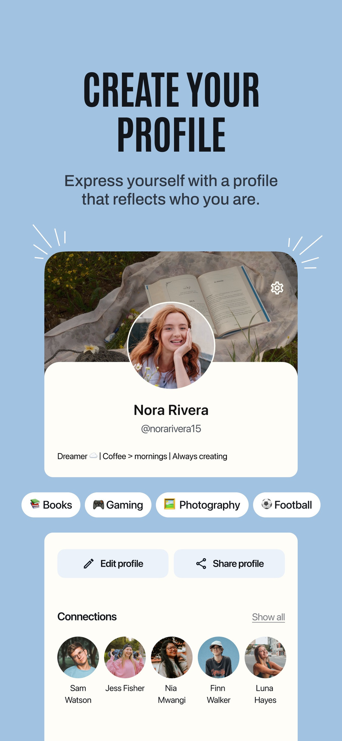 Tribela app — Create a profile